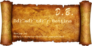 Dömötör Bettina névjegykártya