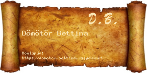 Dömötör Bettina névjegykártya