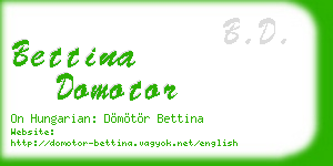 bettina domotor business card